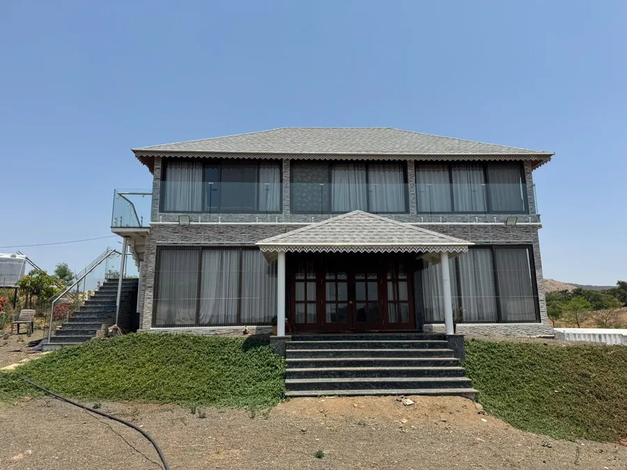 Farm house structure with shingle roofing, Nashik