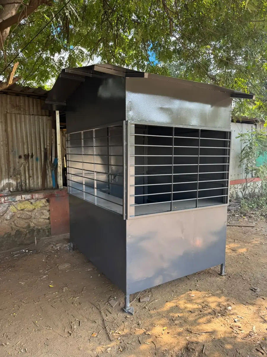 Steel security cabin fabricated as a complete unit
