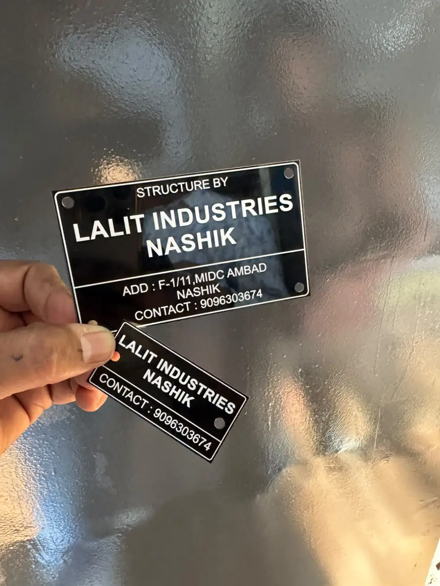 Nameplate reading Structure by Lalit Industries, MIDC Ambad, Nashik